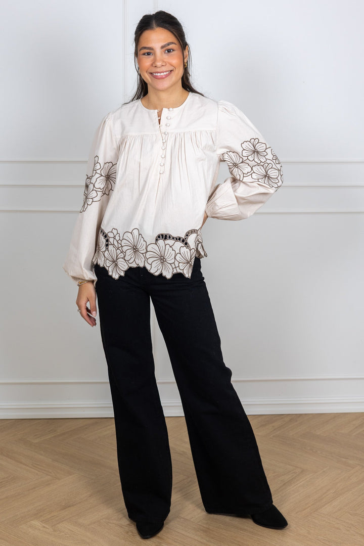 Elinor Blouse Soft Beige | Skjorter og bluser | Smuk