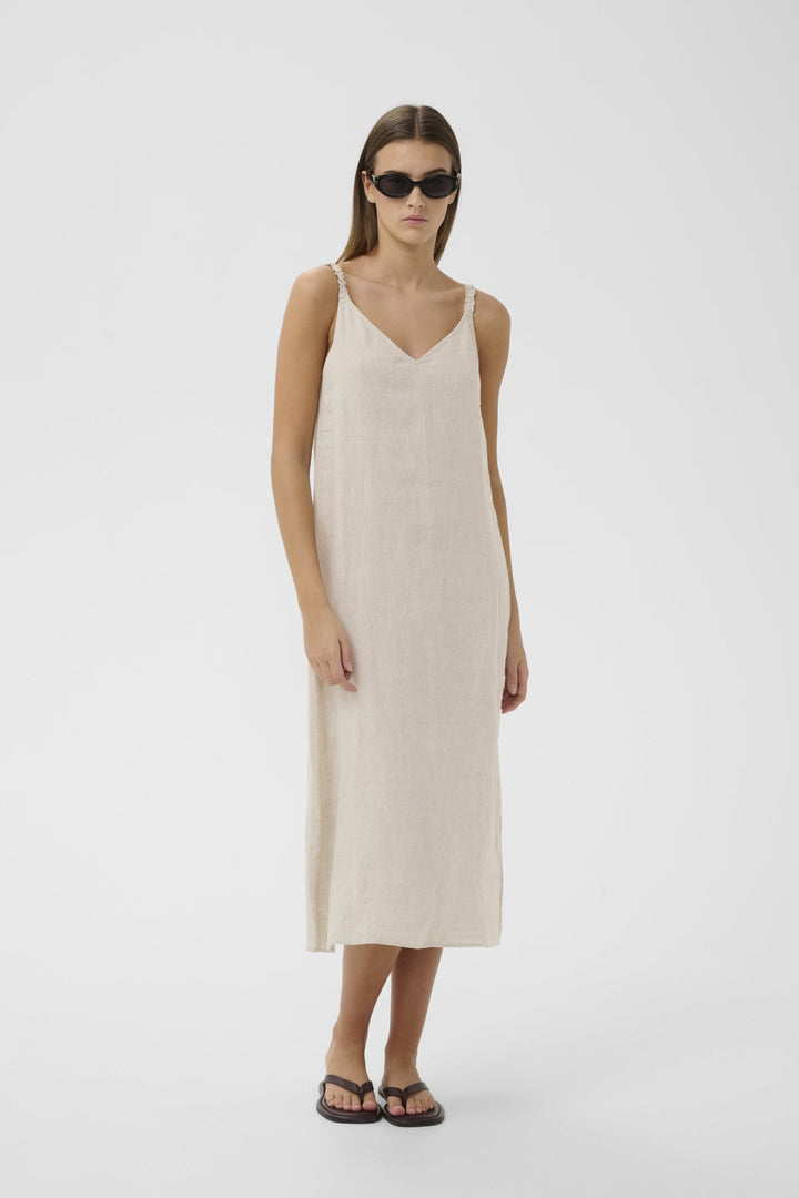 Elinoriw Strap Dress Ecru | Kjoler | Smuk