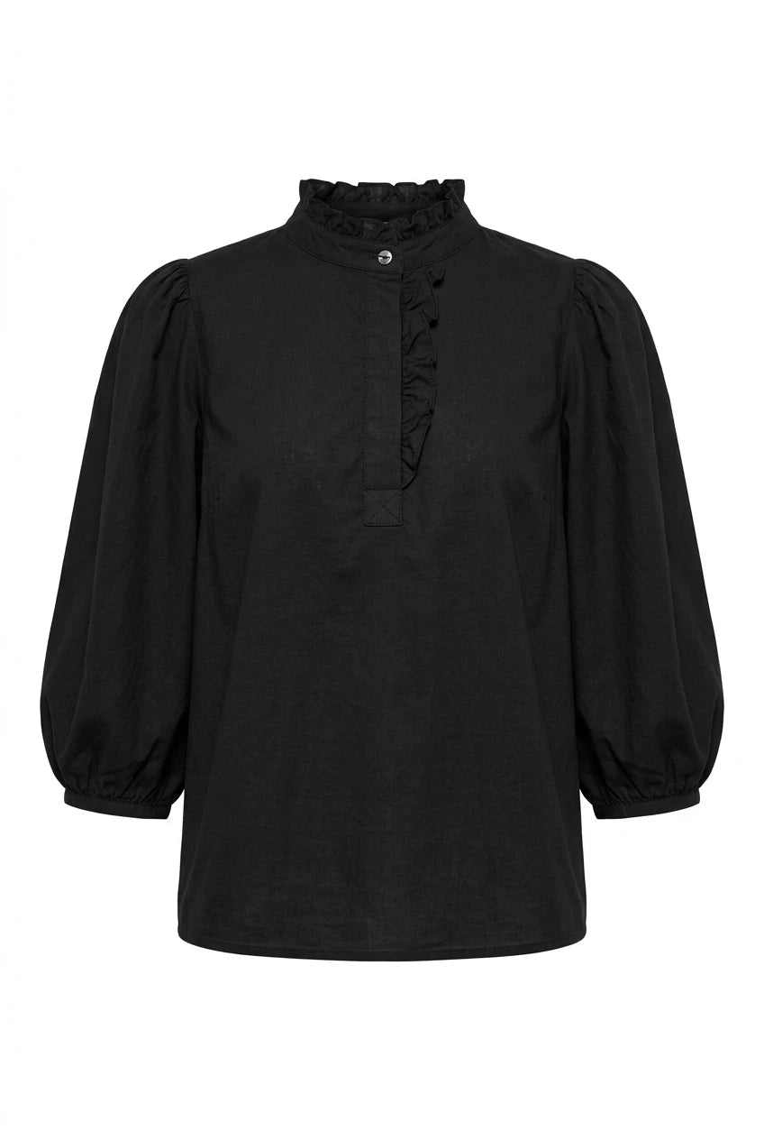 Ella Blouse Ebony Poplin | Skjorter og bluser | Smuk