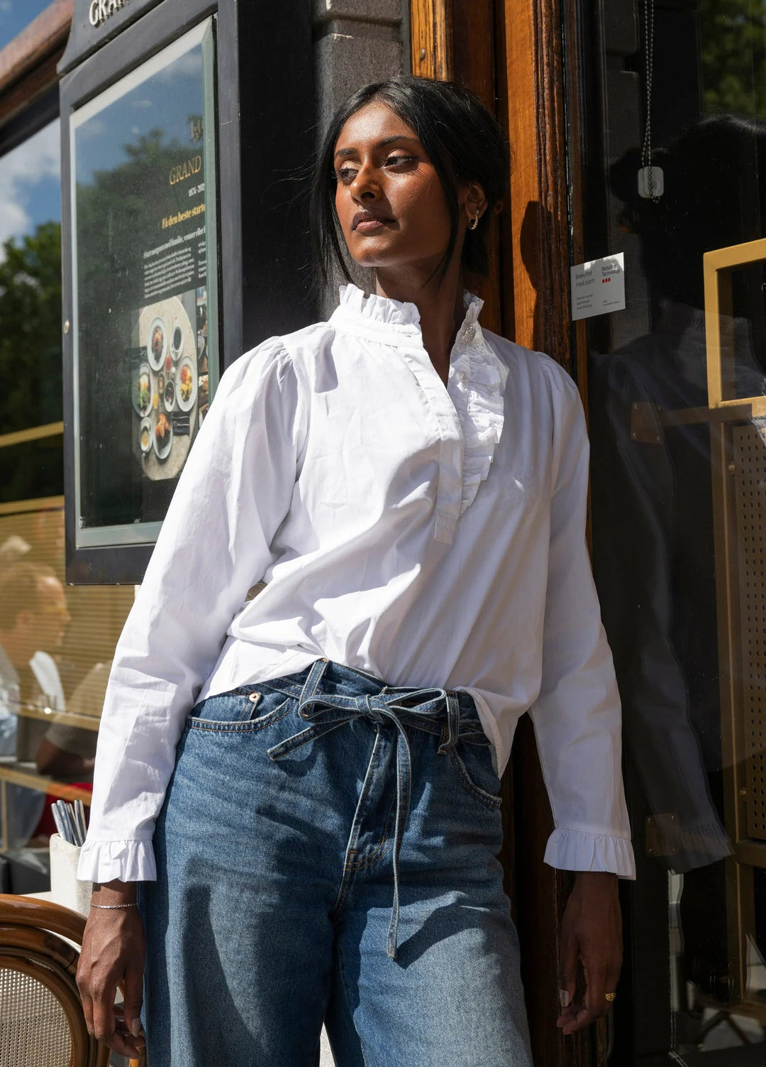 Ella Blouse Sugar White Poplin | Skjorter og bluser | Smuk - Dameklær på nett