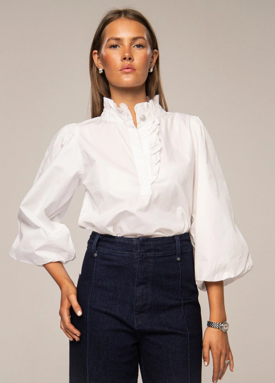 Ella Blouse Sugar White | Skjorter og bluser | Smuk