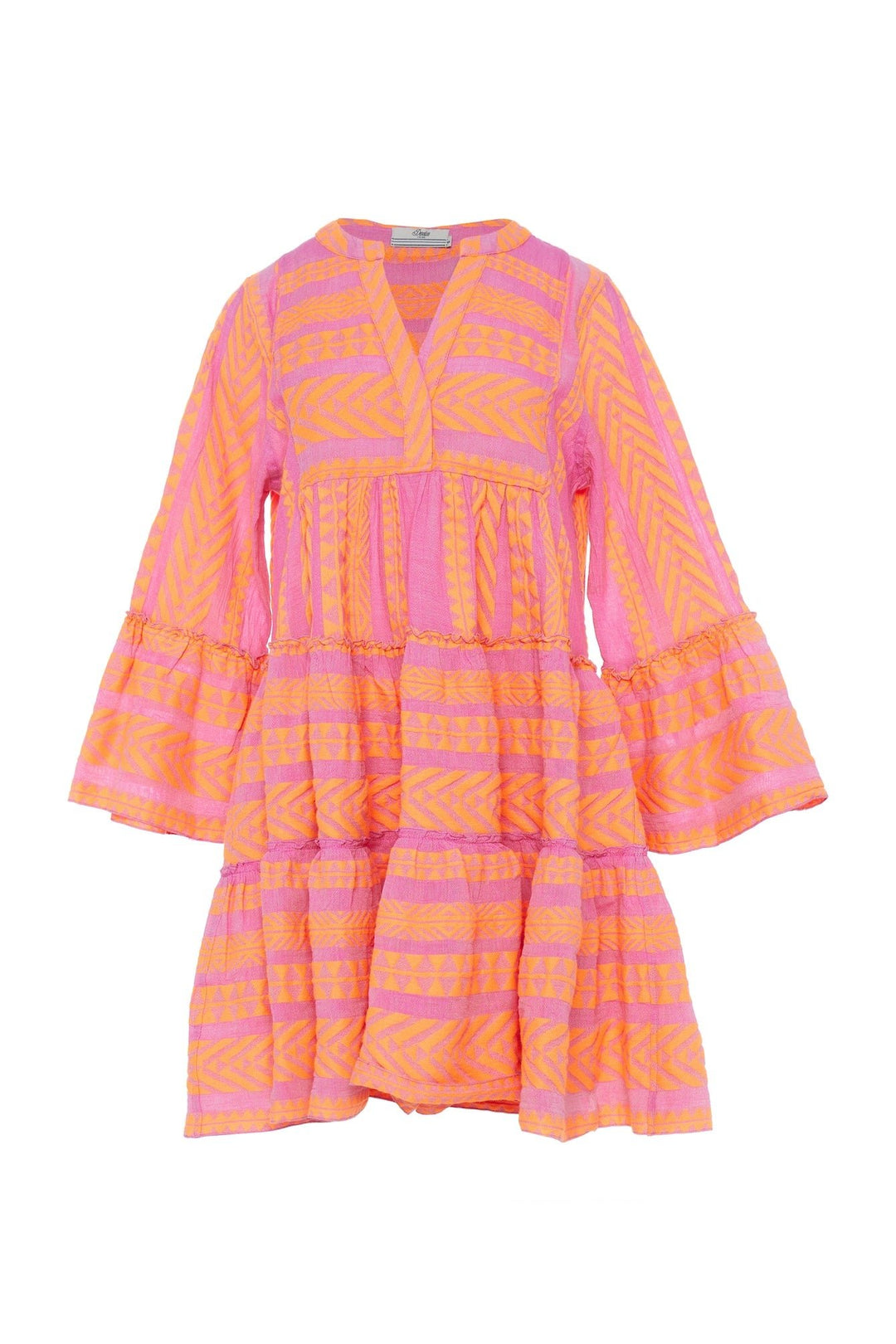 Ella Midi Dress neon orange/fuchsia | Kjoler | Smuk - Dameklær på nett
