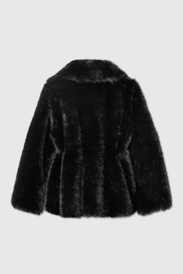 Ellie Fake Fur Jacket Black | Yttertøy | Smuk