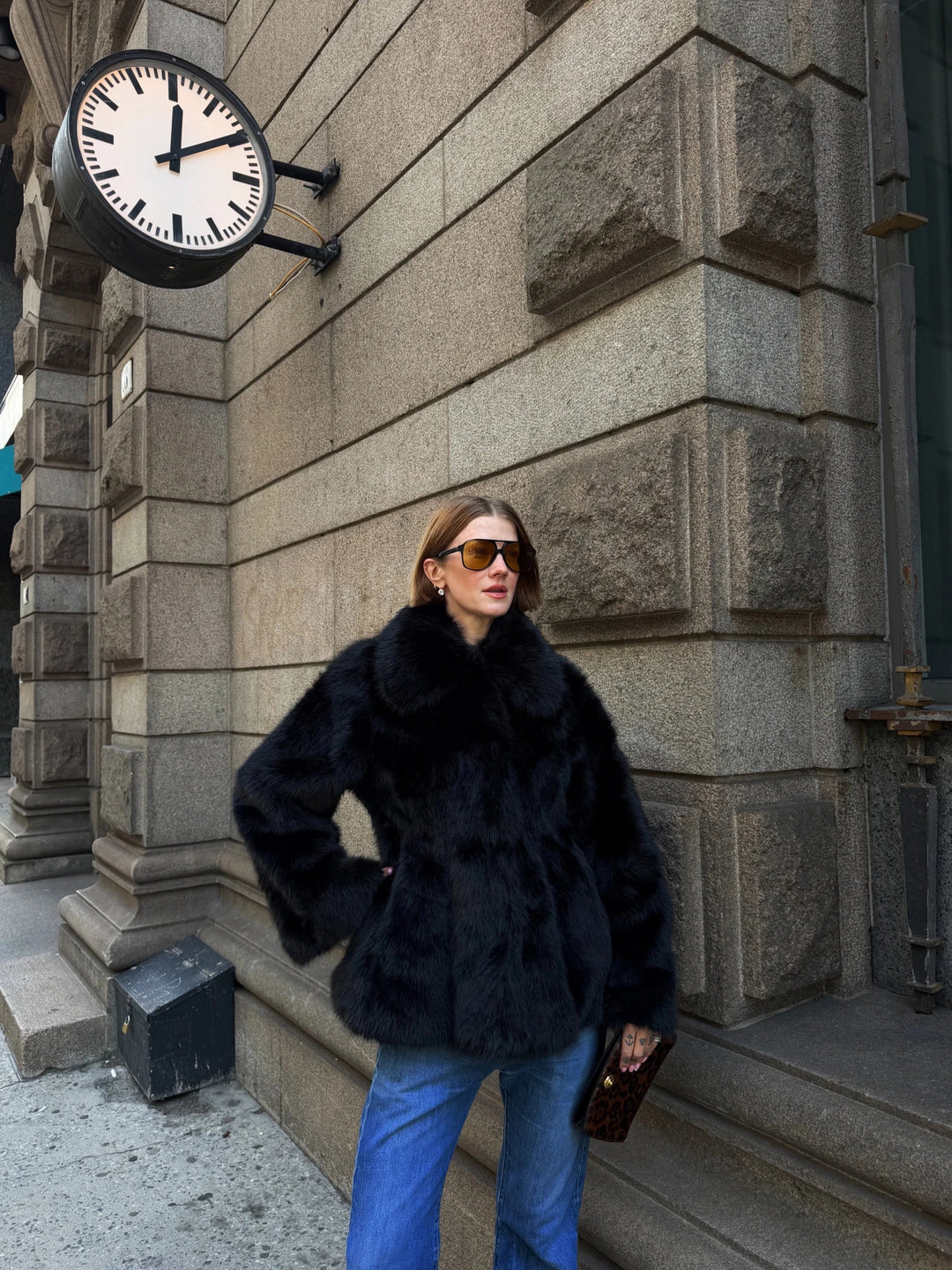 Ellie Fake Fur Jacket Black | Yttertøy | Smuk