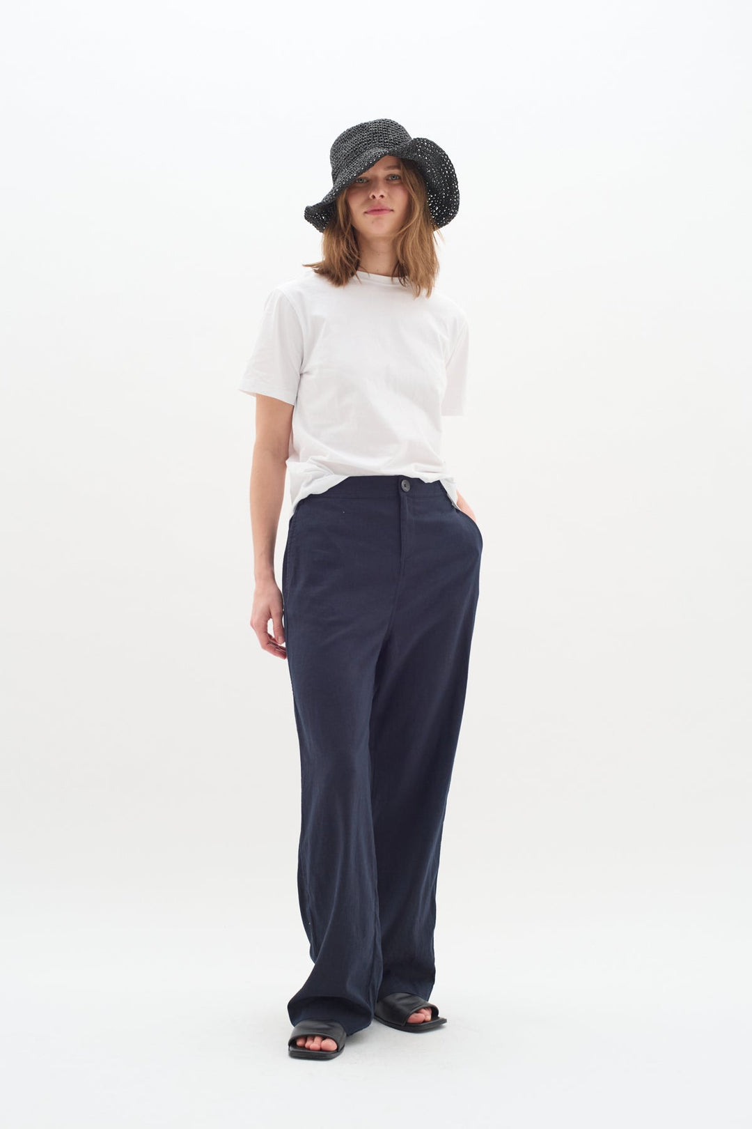 Ellieiw Pants Marine Blue | Bukser | Smuk - Dameklær på nett