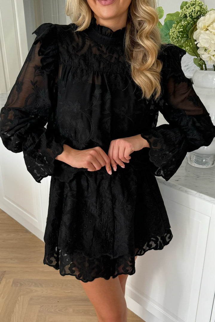 Ellinoric Lace Shirt Vintage Black | Skjorter og bluser | Smuk - Dameklær på nett