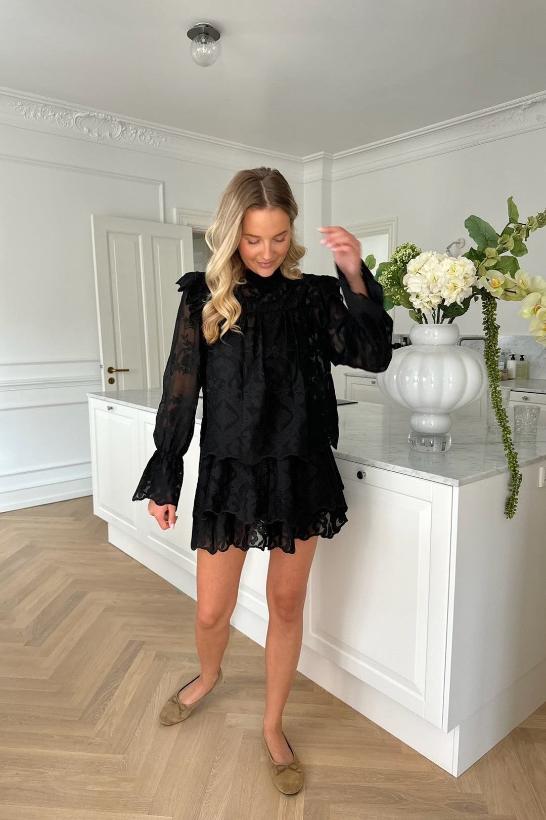 Ellinoric Lace Shirt Vintage Black | Skjorter og bluser | Smuk - Dameklær på nett