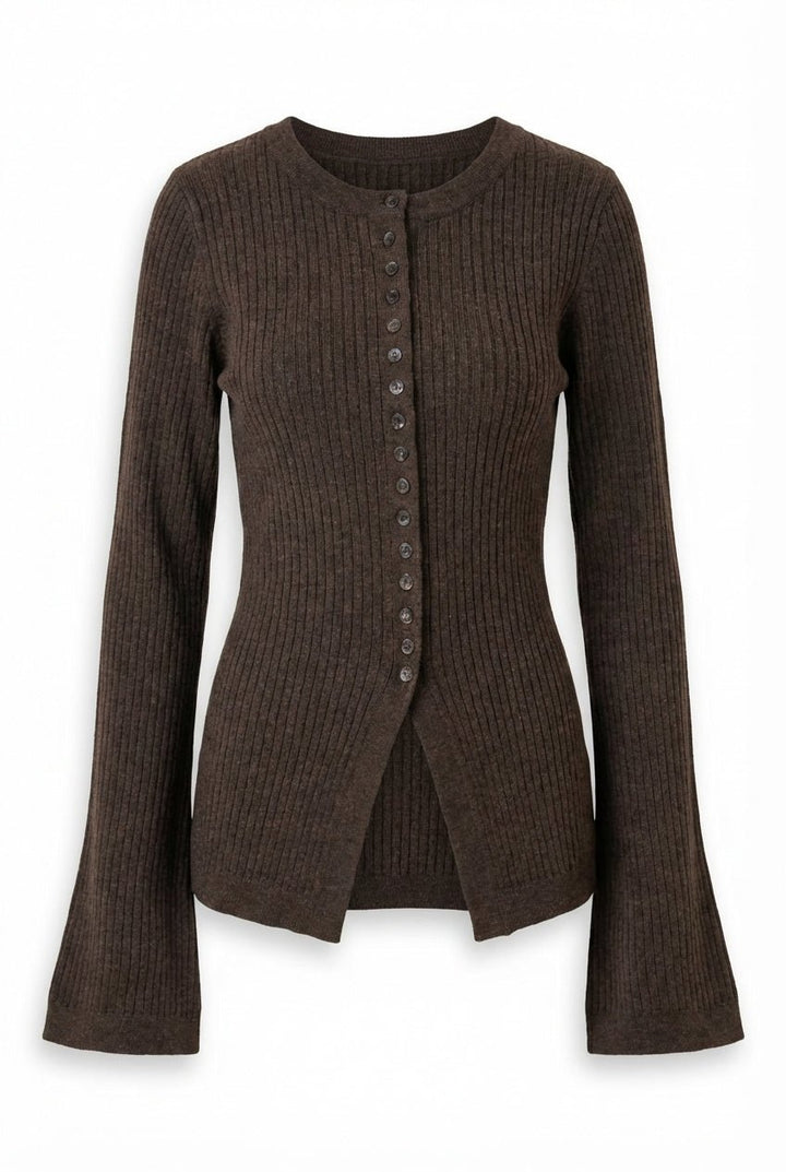 Elma Cardigan Dark Brown | Genser | Smuk