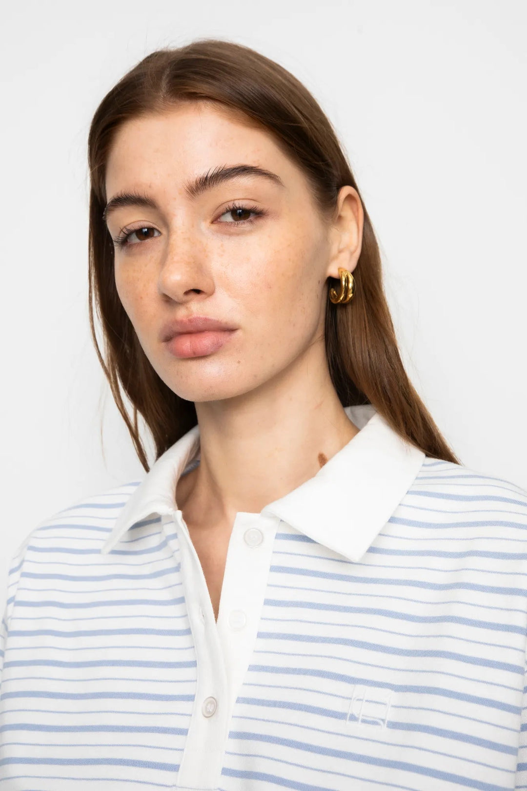 Elmer Polo Shirt Light Blue Stripe | Genser | Smuk