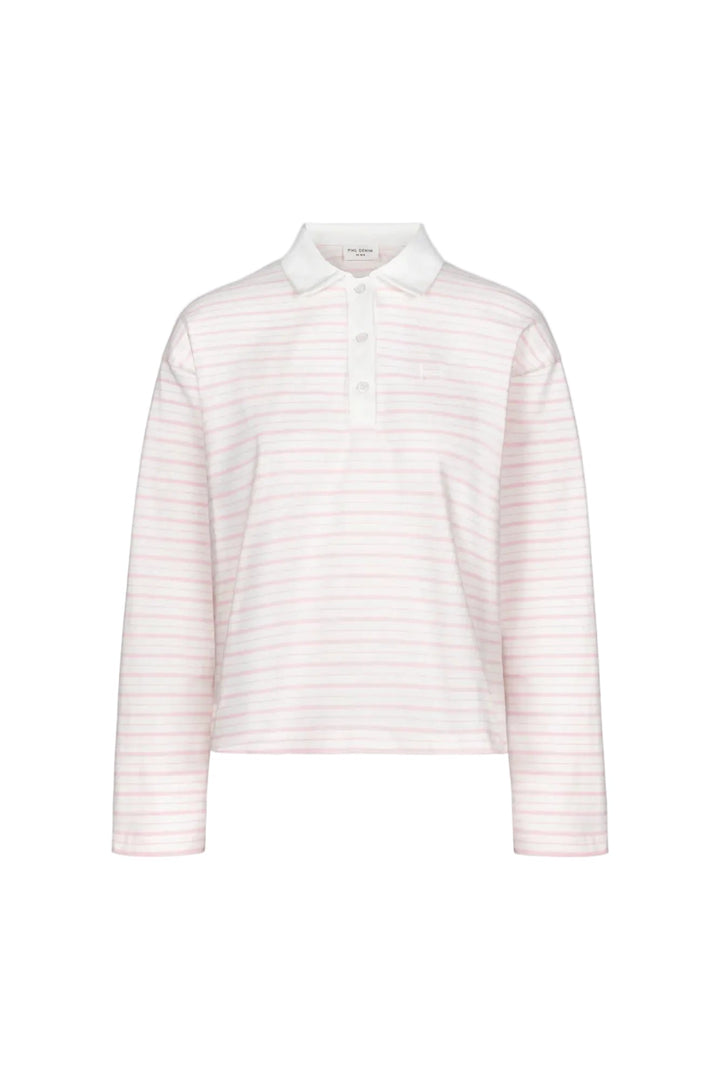 Elmer Polo Shirt Light Pink Stripe | Genser | Smuk