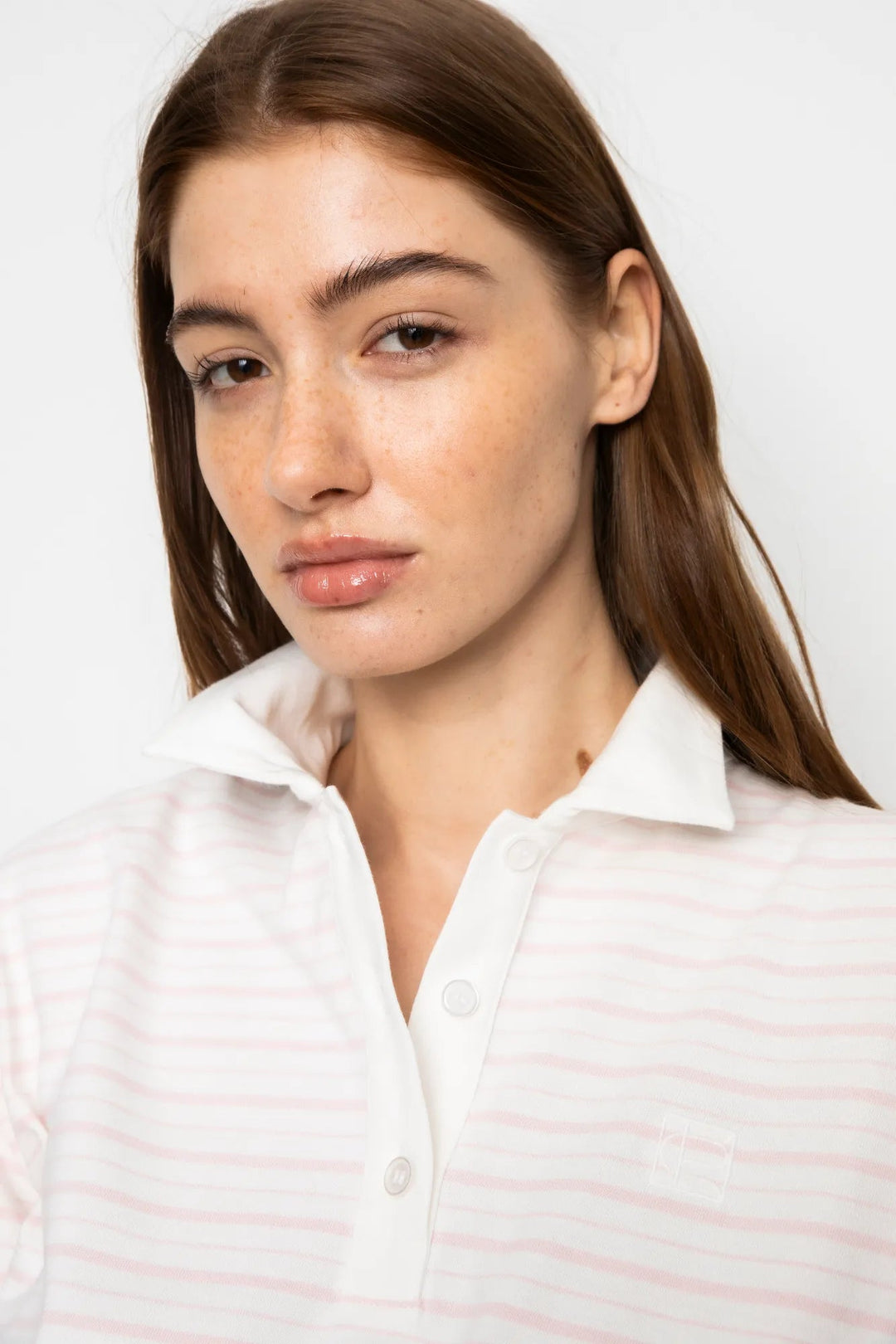 Elmer Polo Shirt Light Pink Stripe | Genser | Smuk