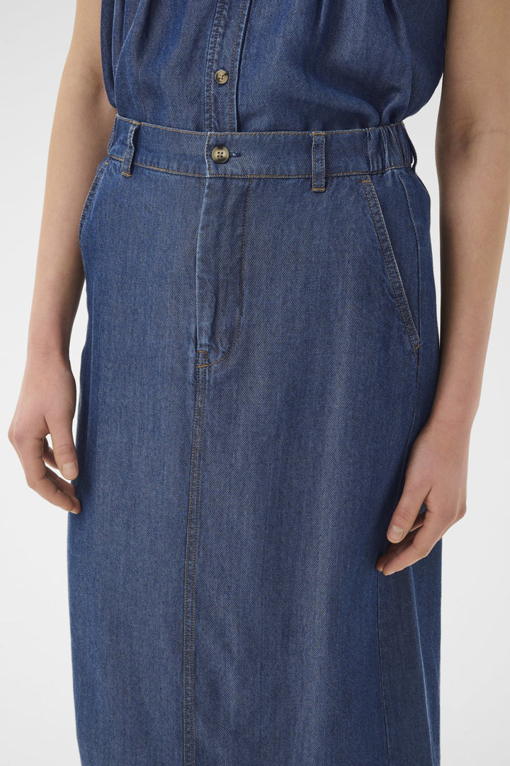 Eloiseiw Skirt Dark Blue Denim | Skjørt | Smuk