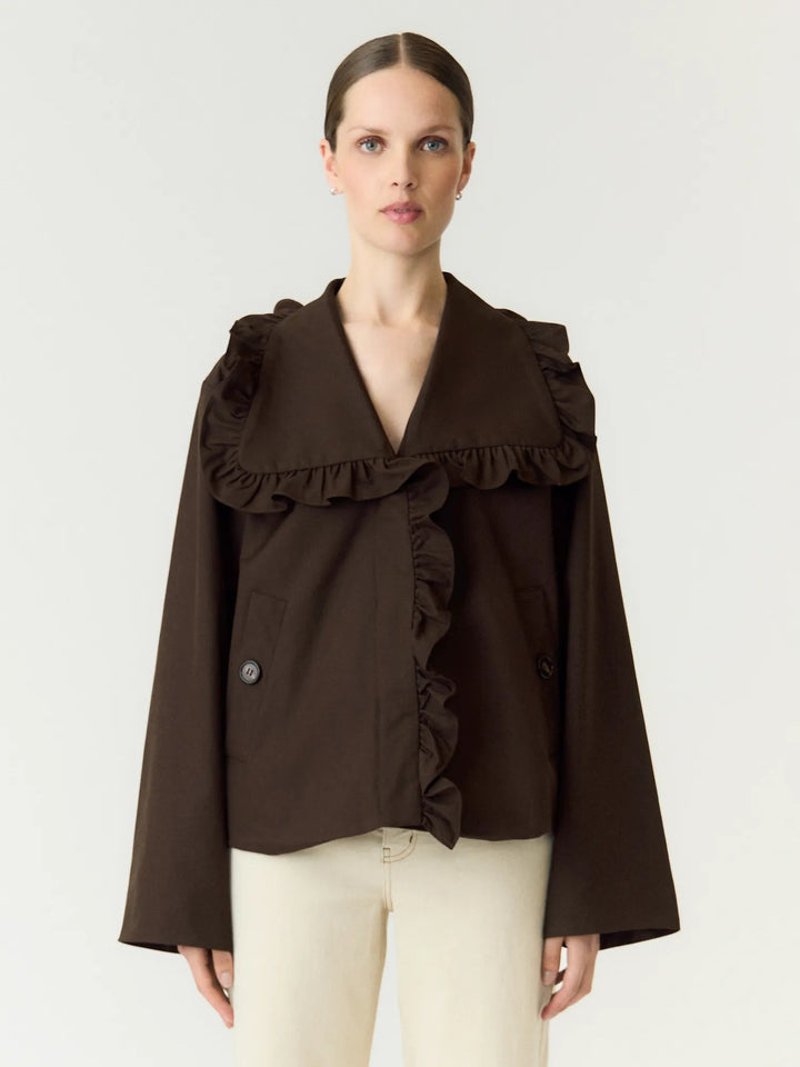 Elsia Ls Short Trenchcoat Coffee Bean | Yttertøy | Smuk