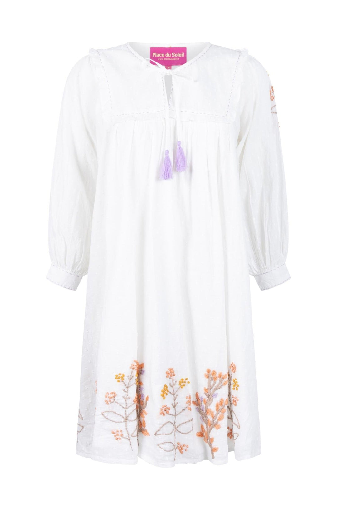 Emboidery Dress Orange Flower | Kjoler | Smuk