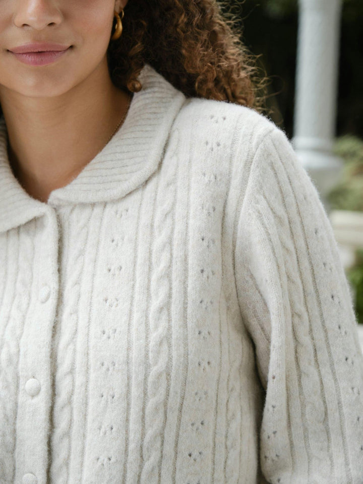 Emelie Knit Cardigan Ivory | Genser | Smuk - Dameklær på nett