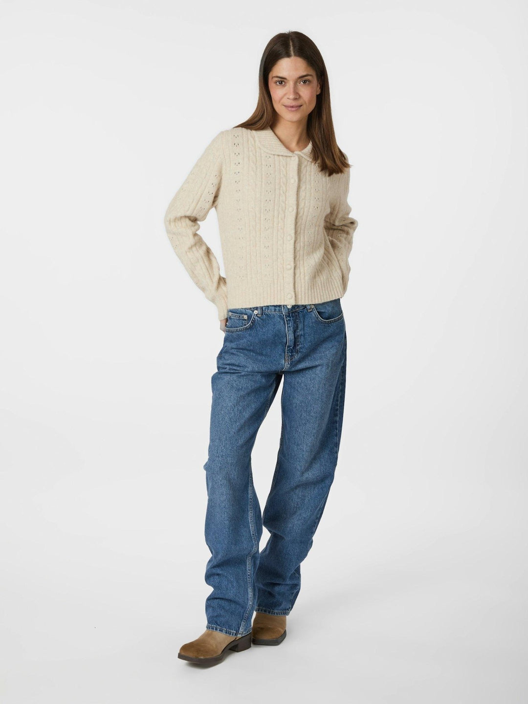 Emelie Knit Cardigan Ivory | Genser | Smuk - Dameklær på nett