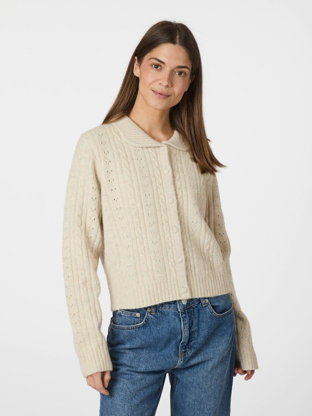Emelie Knit Cardigan Ivory | Genser | Smuk - Dameklær på nett