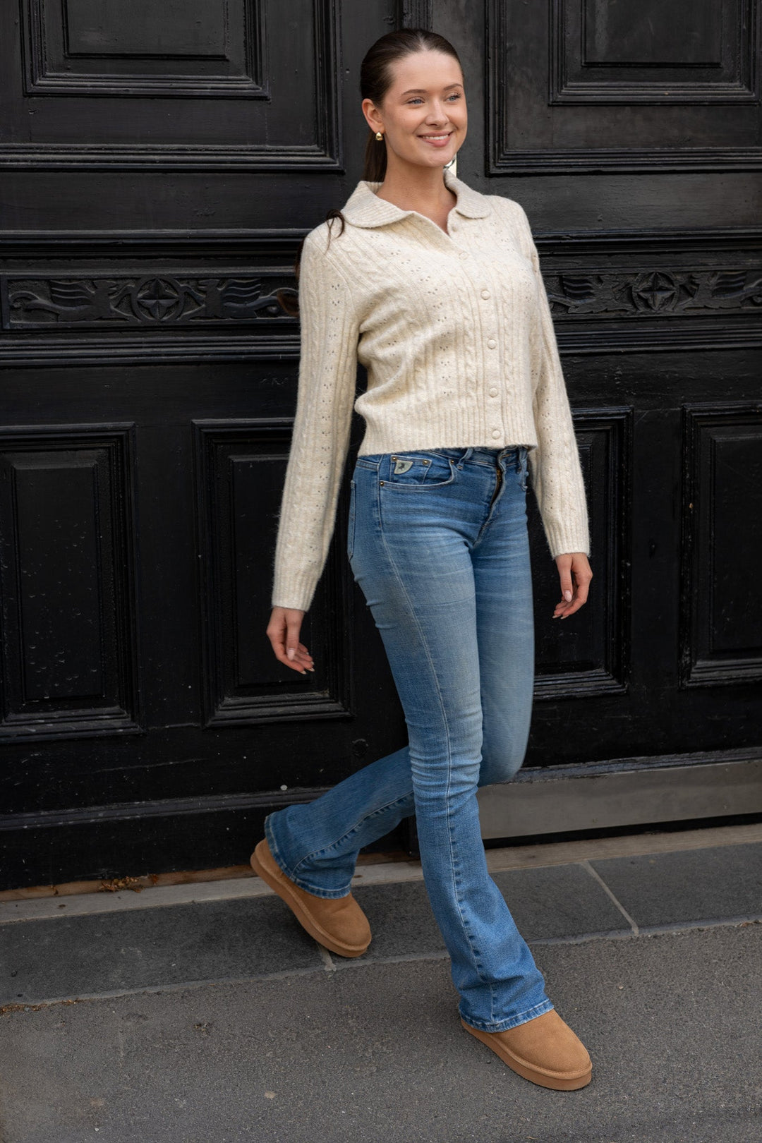 Emelie Knit Cardigan Ivory | Genser | Smuk - Dameklær på nett