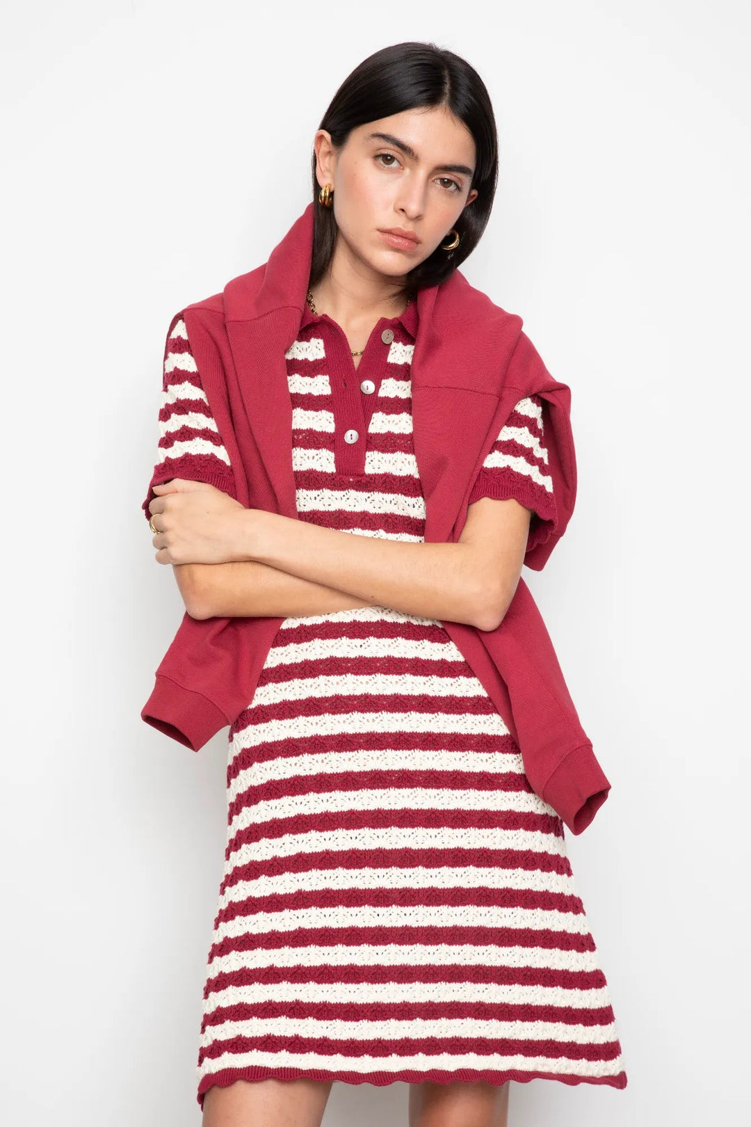 Emery Dress Berry Stripe | Kjoler | Smuk
