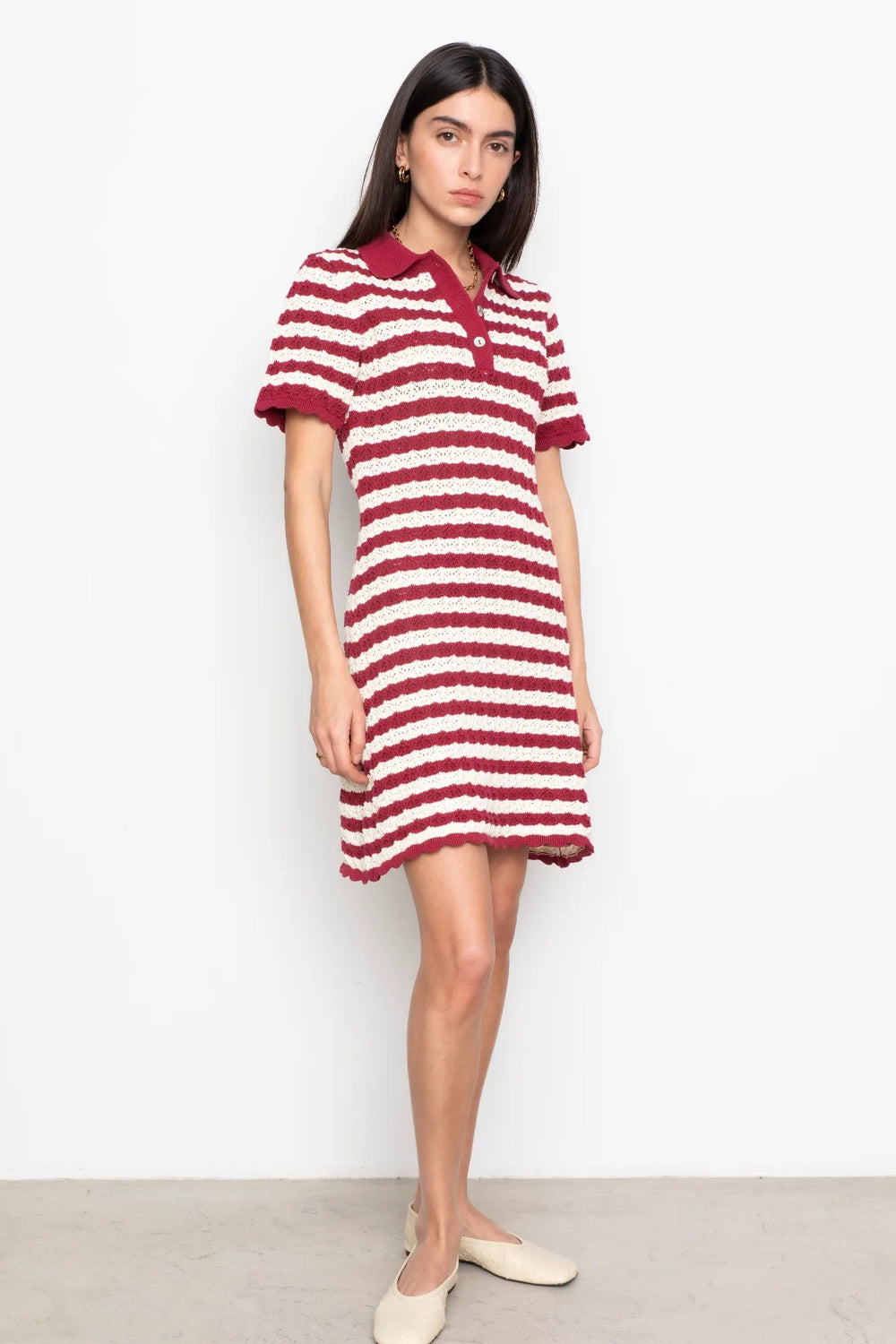 Emery Dress Berry Stripe | Kjoler | Smuk