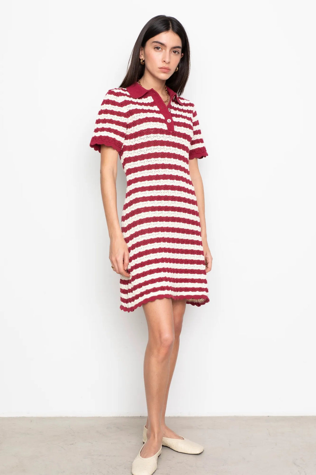 Emery Dress Berry Stripe | Kjoler | Smuk