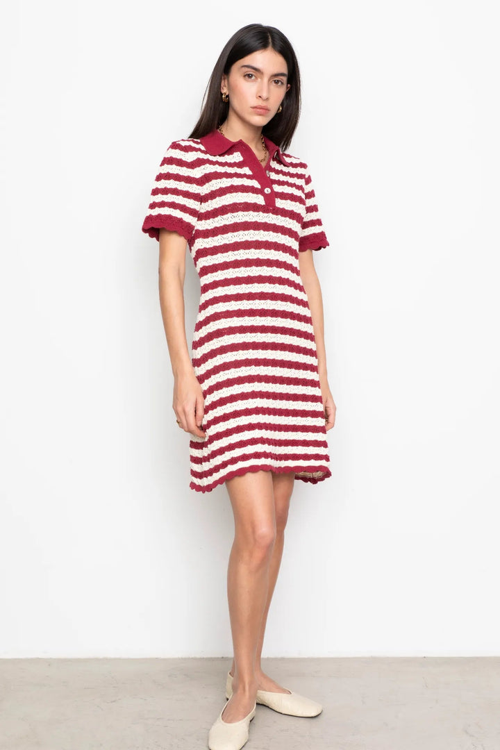 Emery Dress Berry Stripe | Kjoler | Smuk