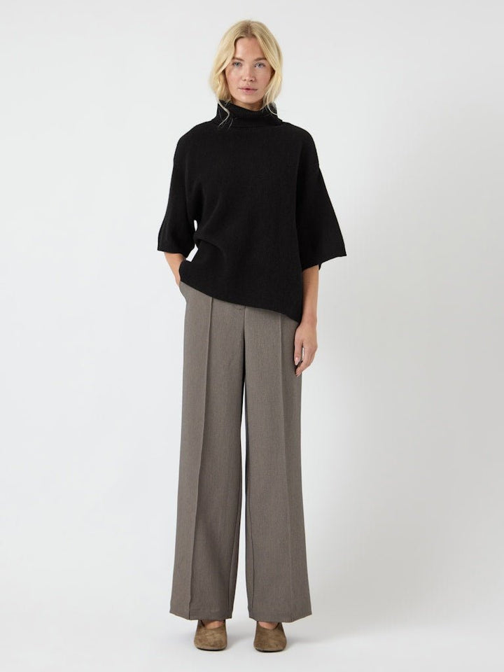 Emila 2/4 Wool Knit Pullover Black | Genser | Smuk - Dameklær på nett