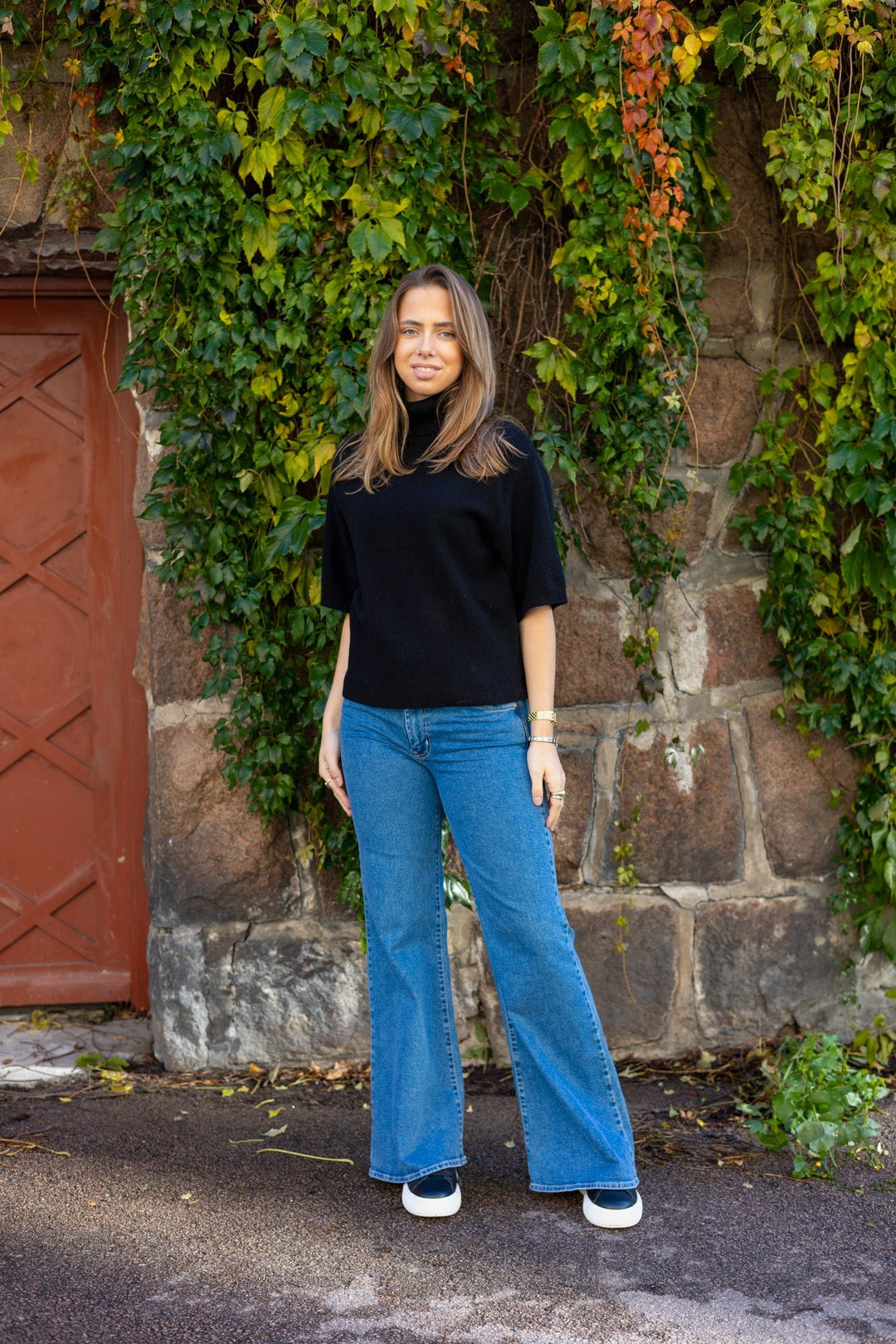 Emila 2/4 Wool Knit Pullover Black | Genser | Smuk - Dameklær på nett