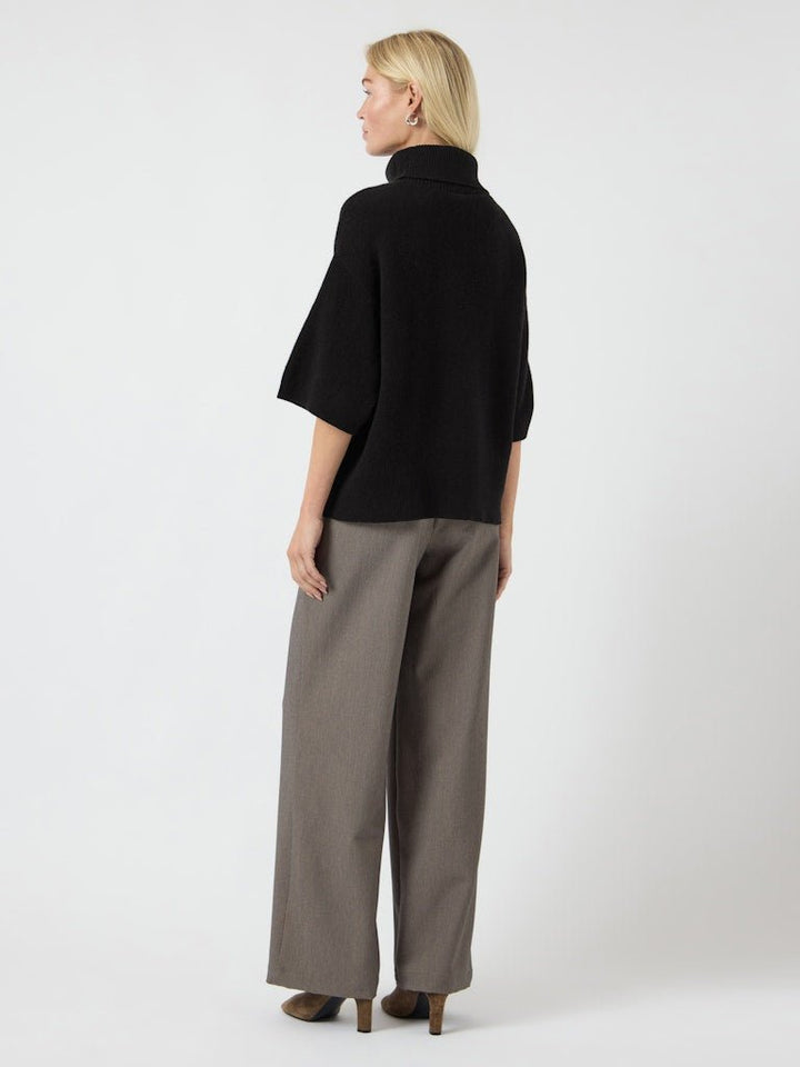 Emila 2/4 Wool Knit Pullover Black | Genser | Smuk - Dameklær på nett