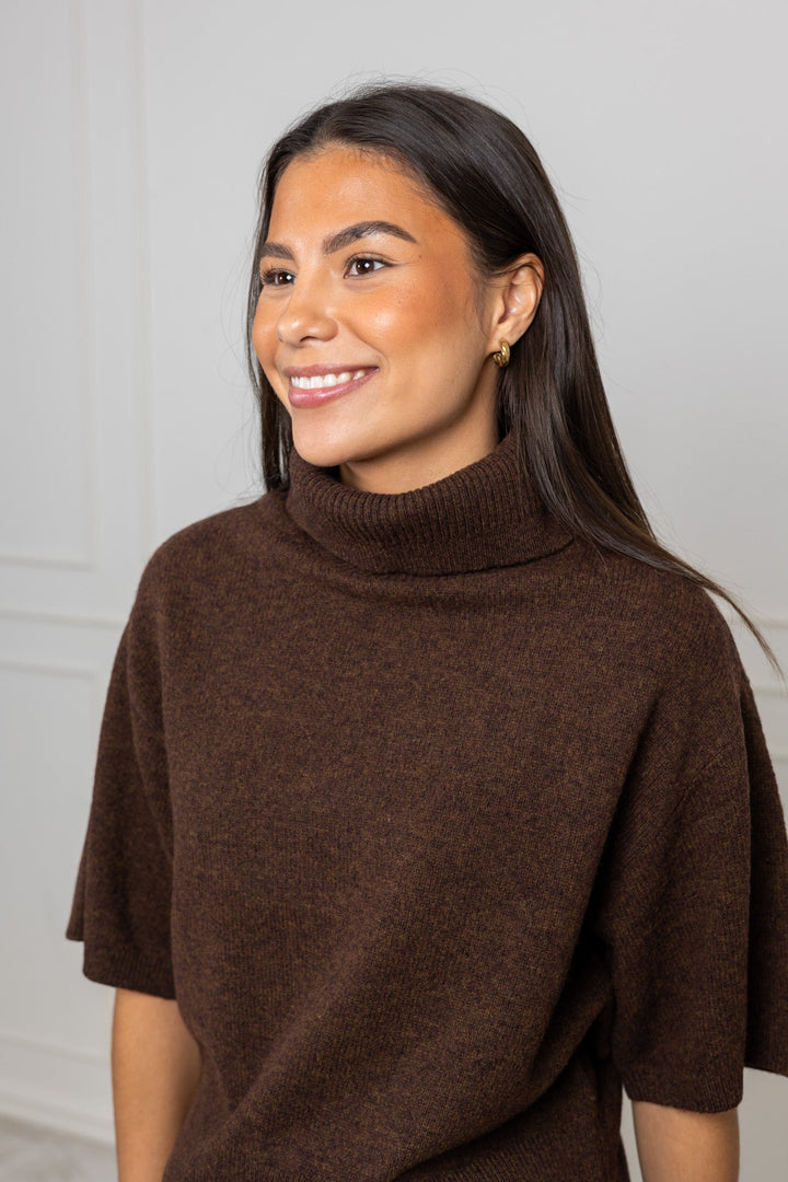 Emila 2/4 Wool Knit Pullover Chocolate Brown | Genser | Smuk - Dameklær på nett