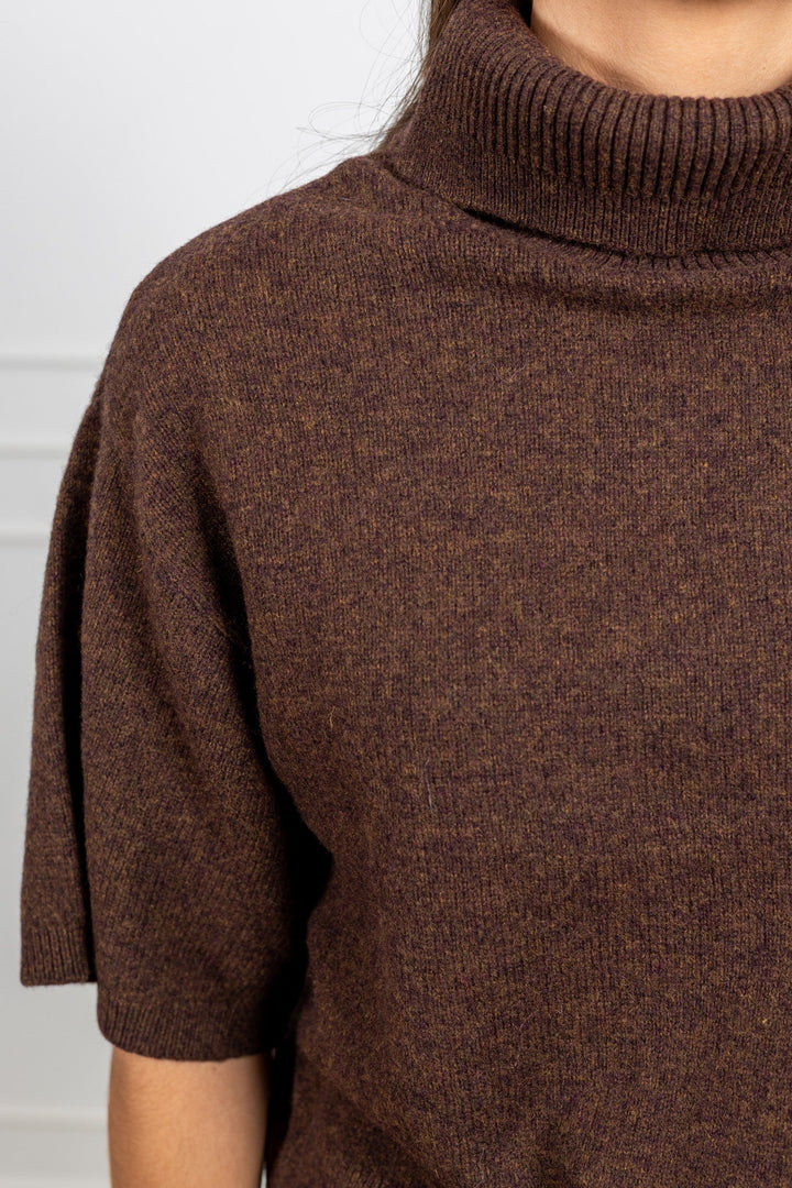 Emila 2/4 Wool Knit Pullover Chocolate Brown | Genser | Smuk - Dameklær på nett
