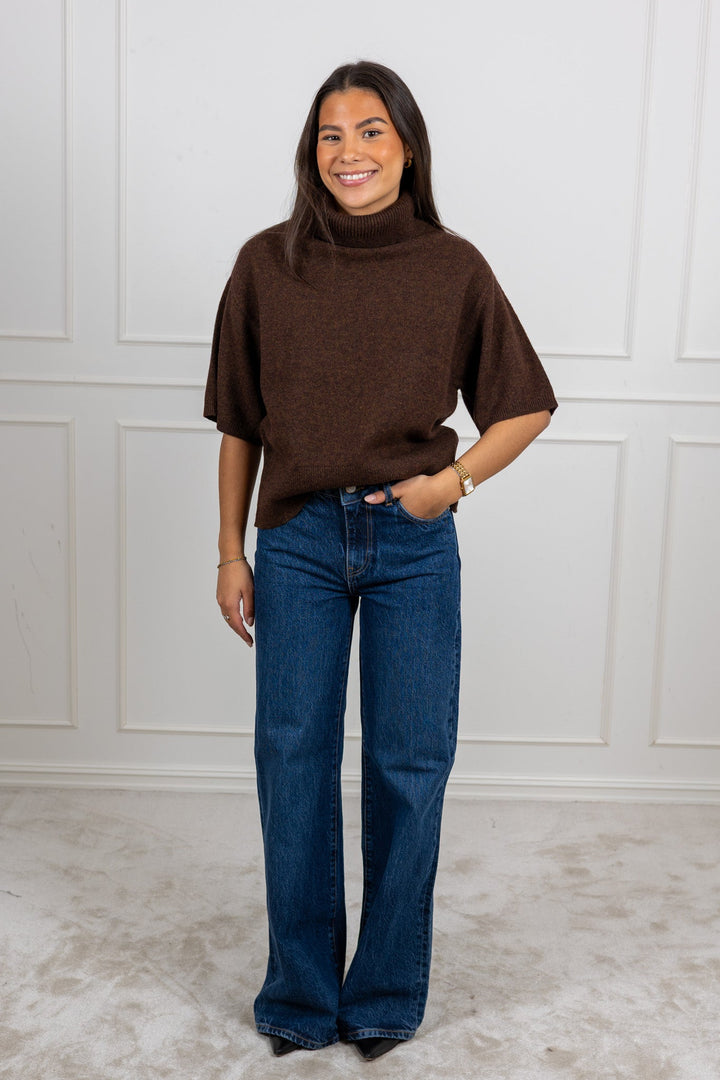 Emila 2/4 Wool Knit Pullover Chocolate Brown | Genser | Smuk - Dameklær på nett