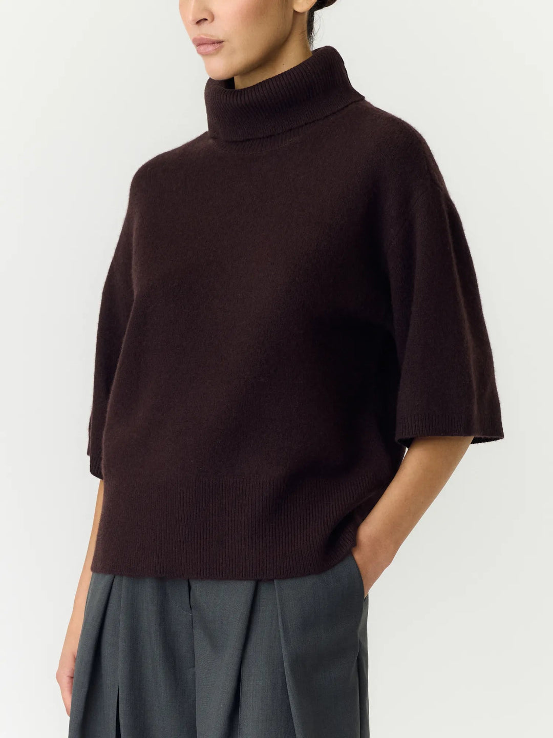 Emila 2/4 Wool Knit Pullover Coffee Bean | Genser | Smuk