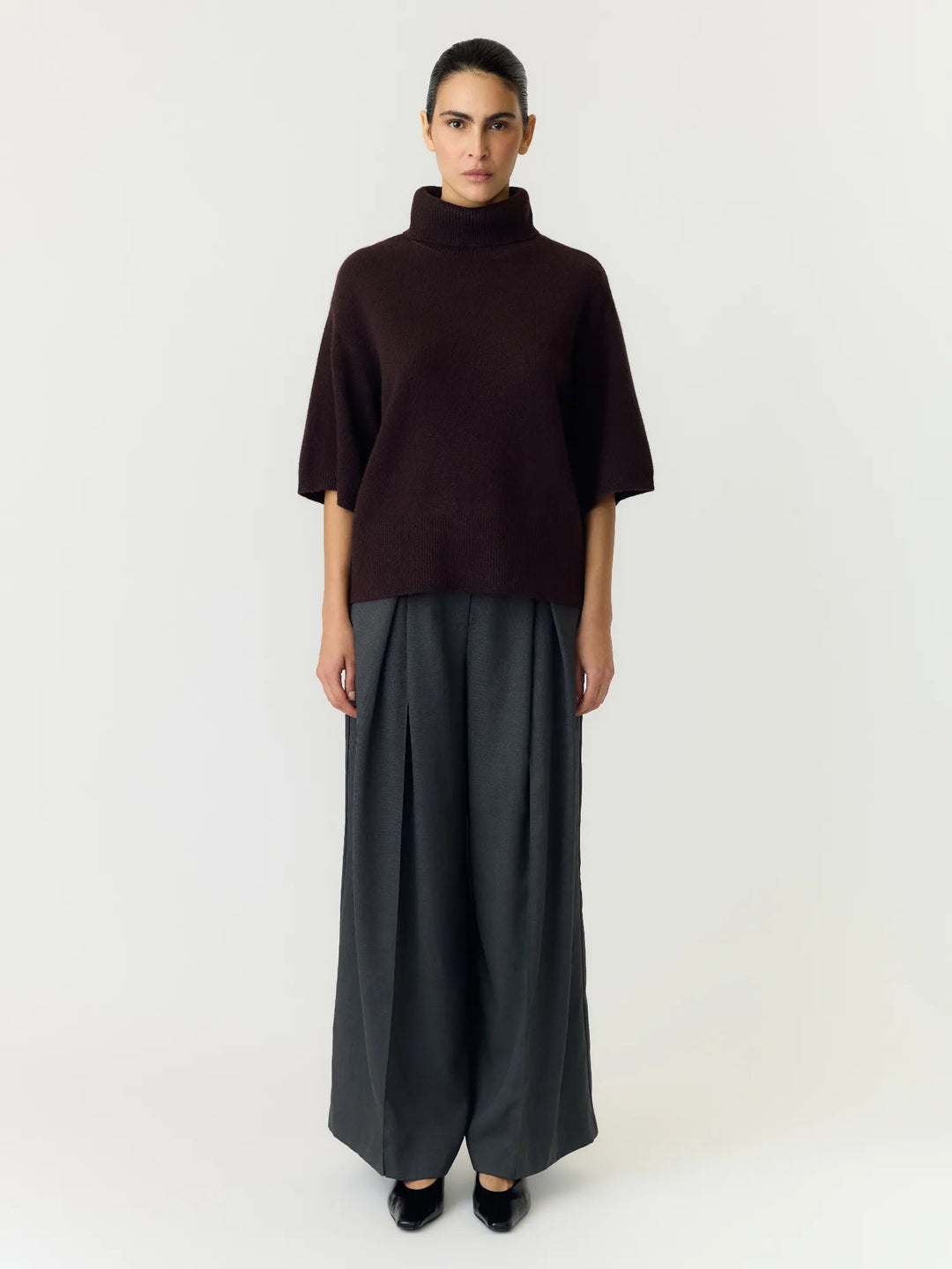 Emila 2/4 Wool Knit Pullover Coffee Bean | Genser | Smuk