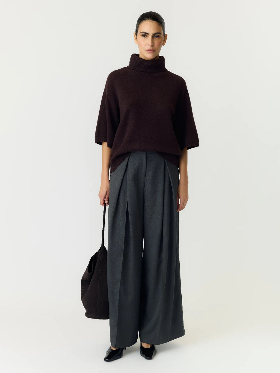 Emila 2/4 Wool Knit Pullover Coffee Bean | Genser | Smuk
