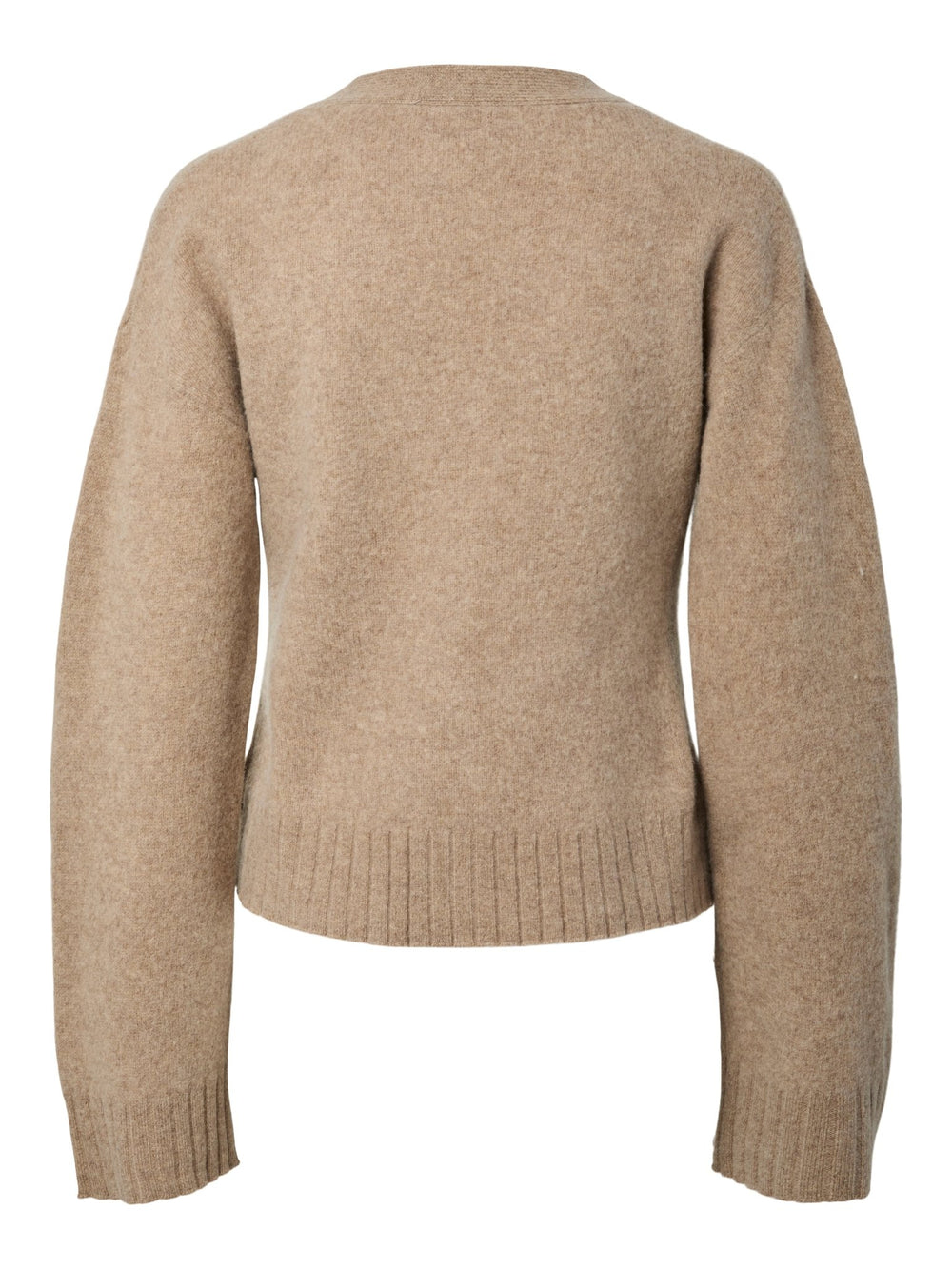 Emila Ls Wool Knit Cardigan Fungi Melange | Genser | Smuk