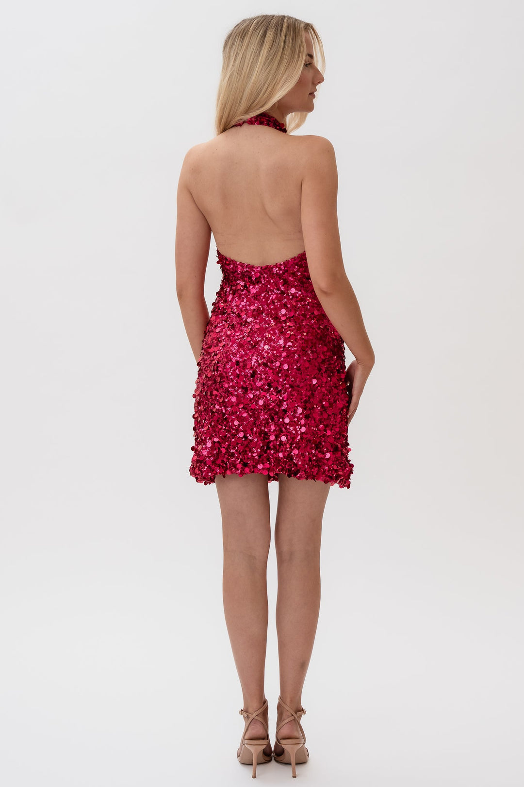 Emily Mini Dress Fuchsia Pink Sequin | Kjoler | Smuk - Dameklær på nett