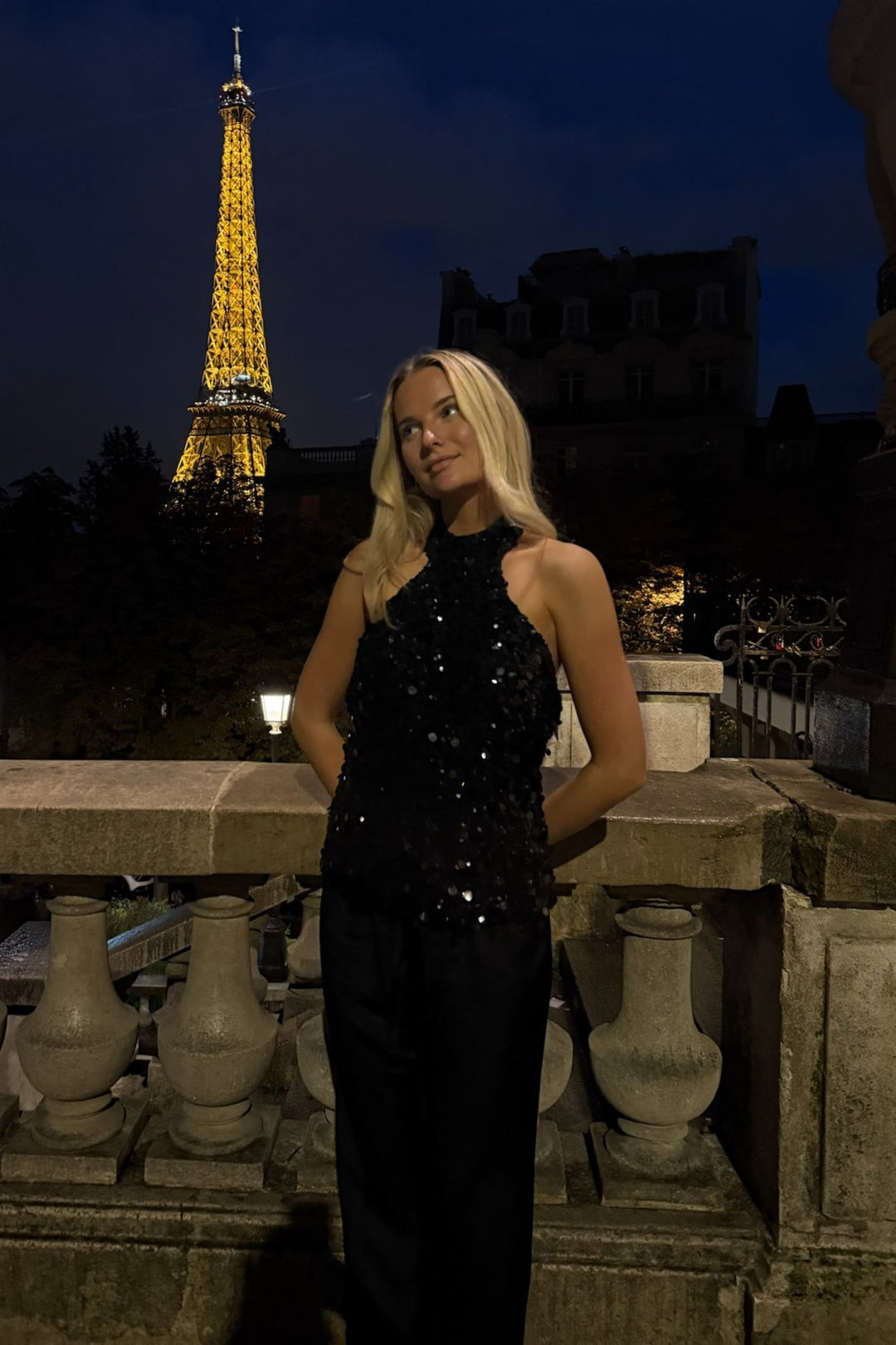 Emily Top Black Sequin | Topper | Smuk