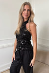 Emily Top Black Sequin