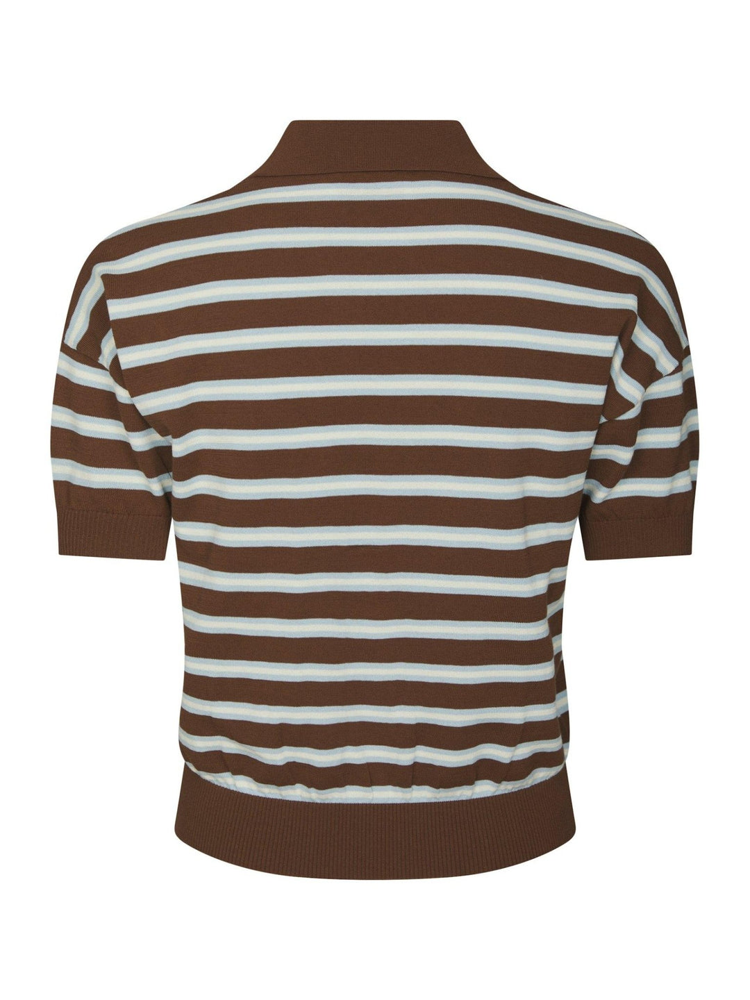 Emira Knit Polo Top Dark Brown | Genser | Smuk