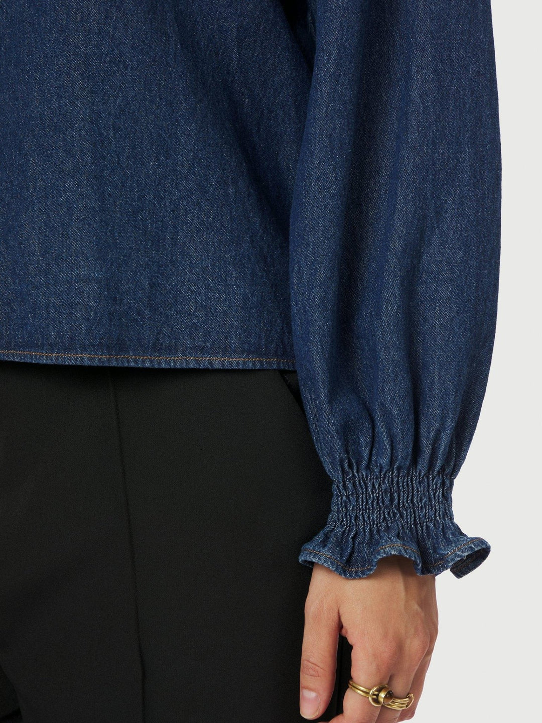 Emmeline Denim Blouse Dark Blue | Skjorter og bluser | Smuk