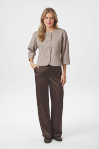 Emmett Heavy Sateen Pants Dark Brown