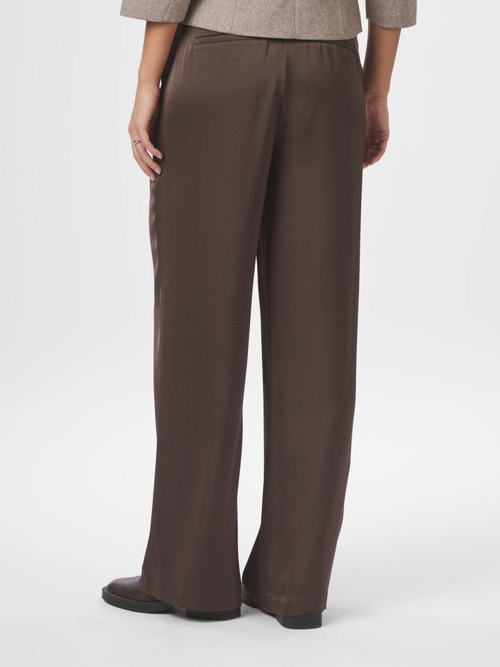 Emmett Heavy Sateen Pants Dark Brown | Bukser | Smuk - Dameklær på nett