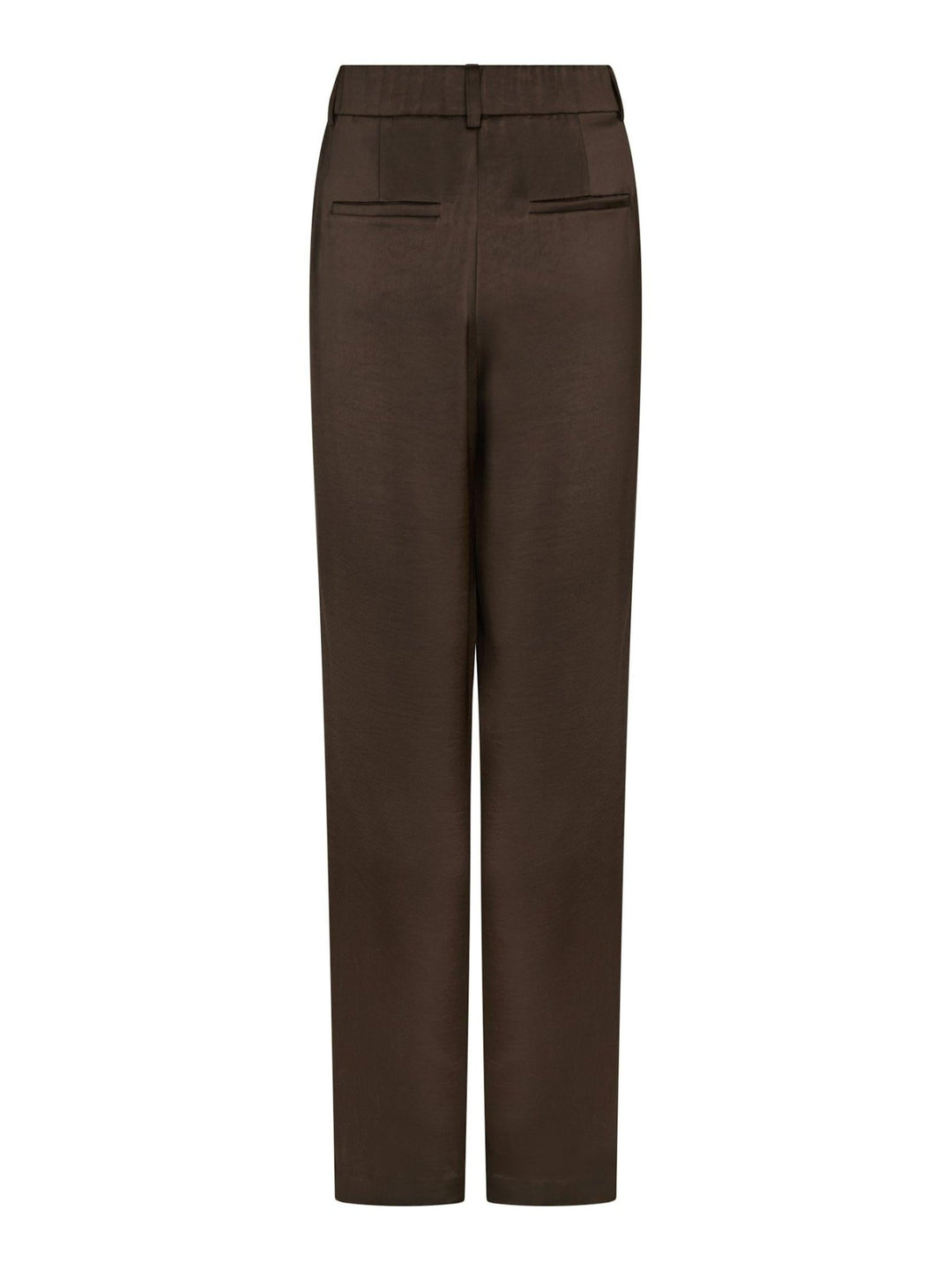 Emmett Heavy Sateen Pants Dark Brown | Bukser | Smuk - Dameklær på nett