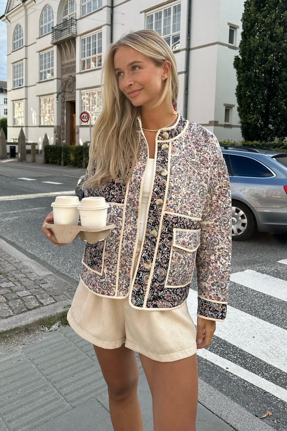 Emmyic Quilted Jacket Multi Paisley | Yttertøy | Smuk - Dameklær på nett