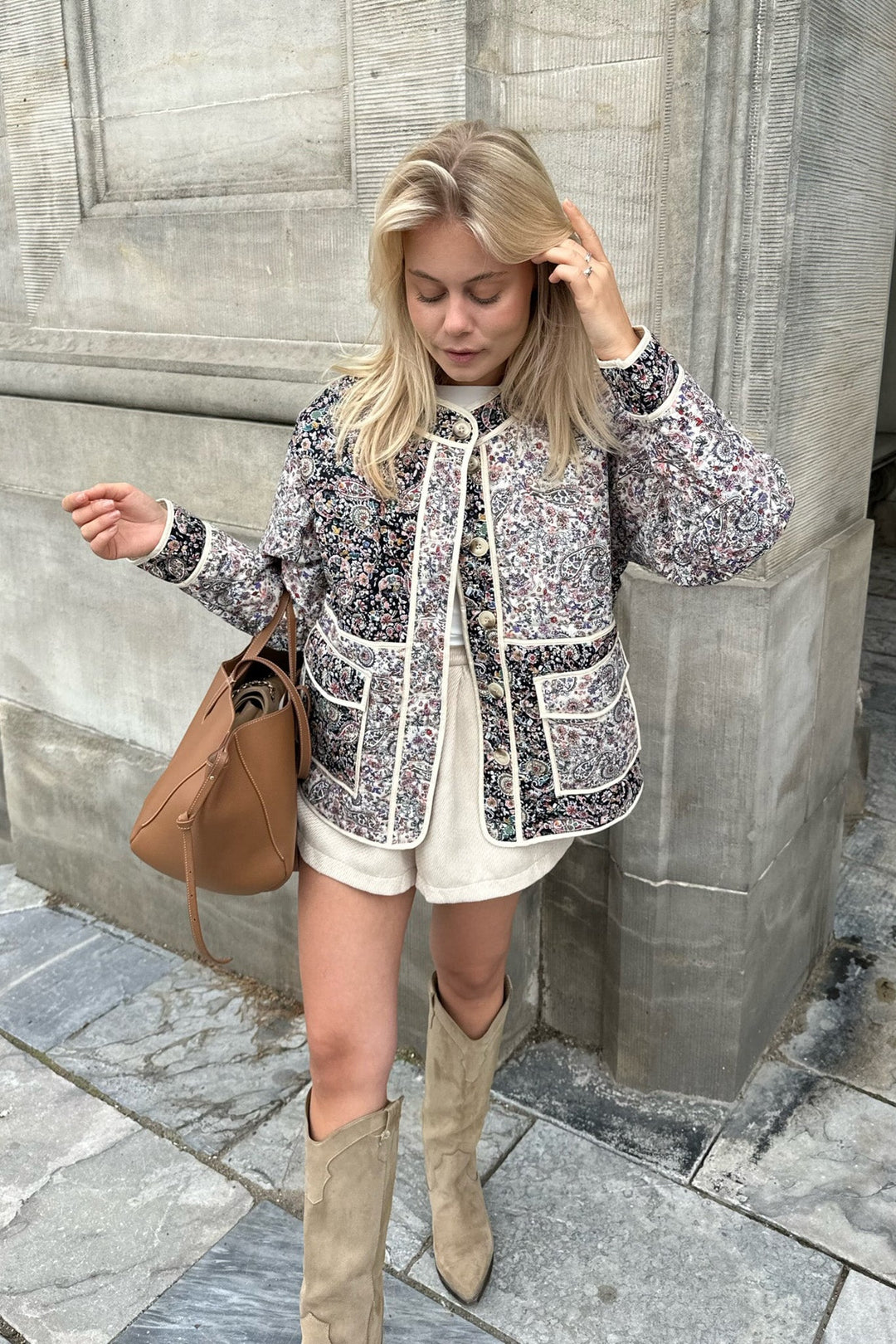 Emmyic Quilted Jacket Multi Paisley | Yttertøy | Smuk - Dameklær på nett