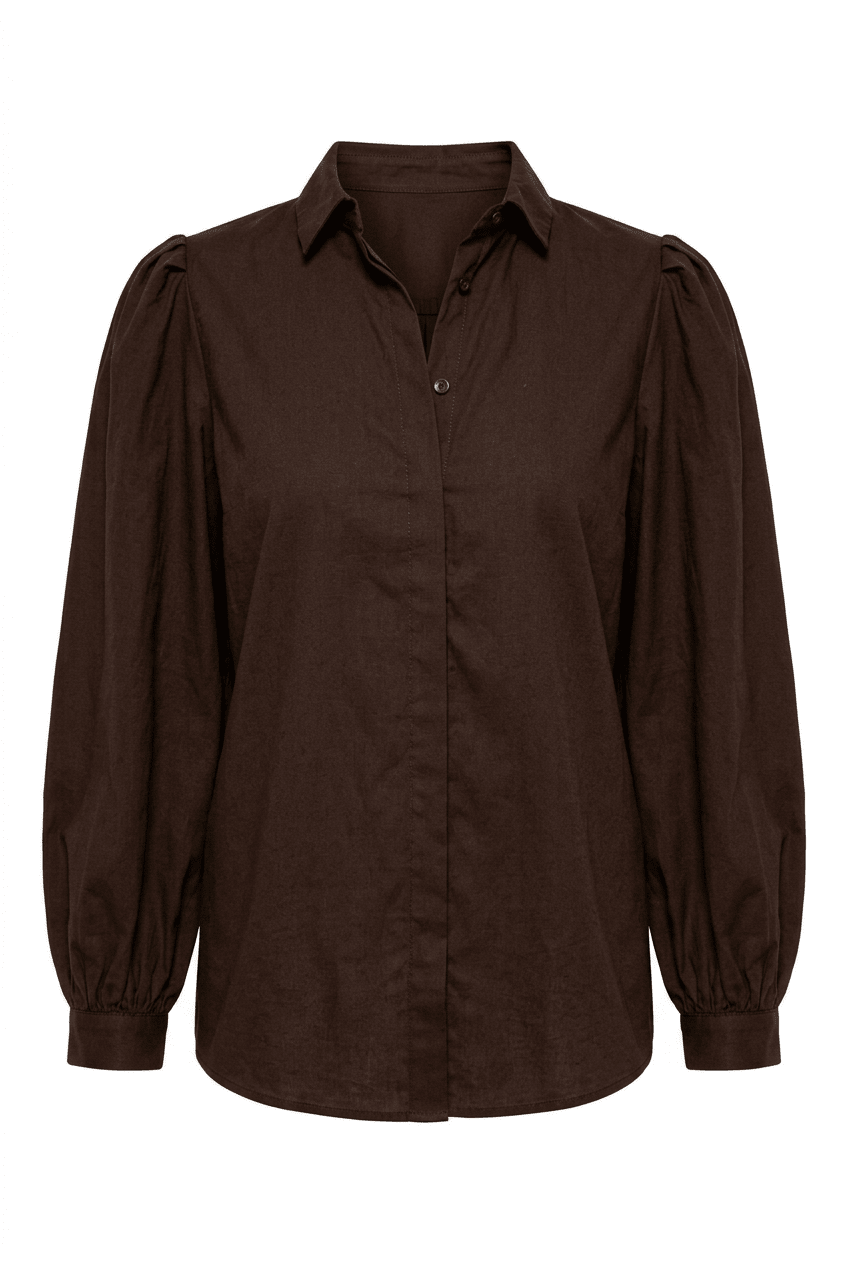 Erika Shirt Chocolate Poplin | Skjorter og bluser | Smuk