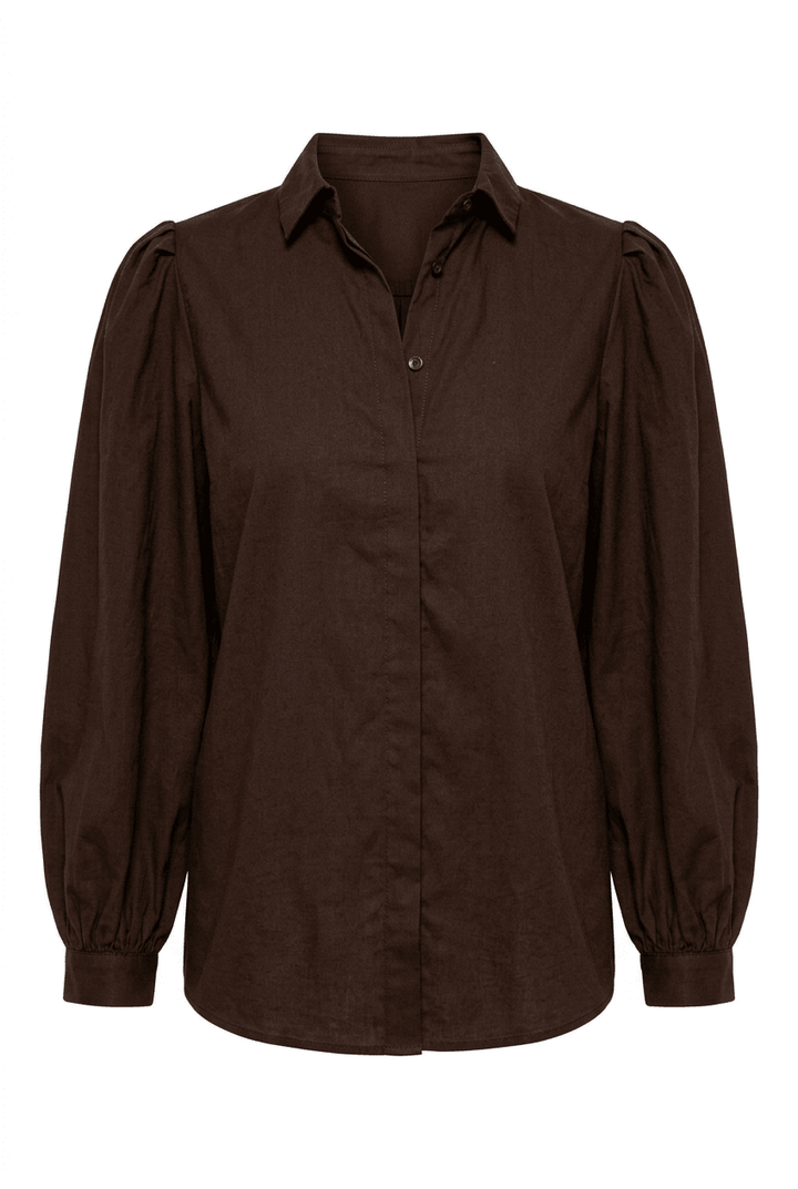 Erika Shirt Chocolate Poplin | Skjorter og bluser | Smuk