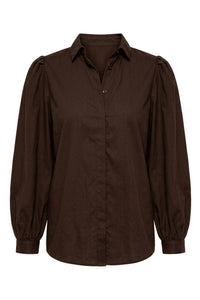 Erika Shirt Chocolate Poplin
