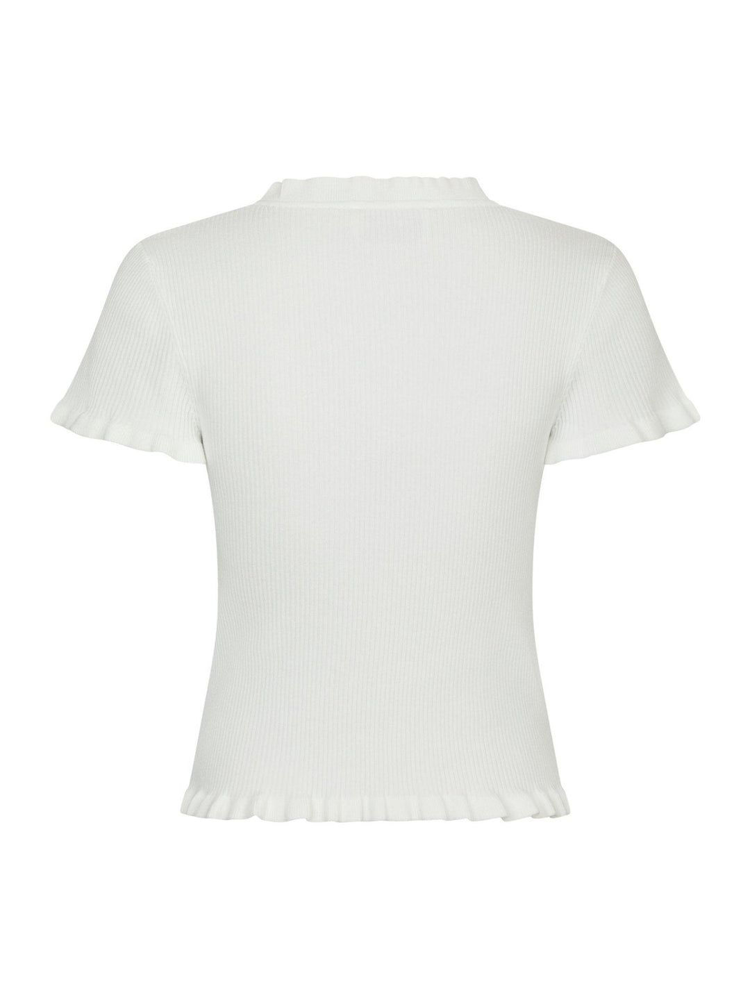 Esla Frill Knit Tee Off White | Genser | Smuk - Dameklær på nett